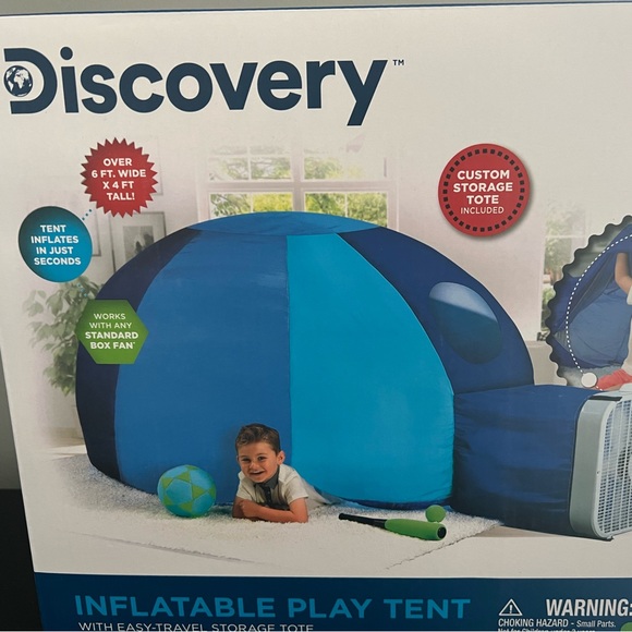 Toys Discovery Kids Inflatable Play Tent W Easy Travel Storage Tote